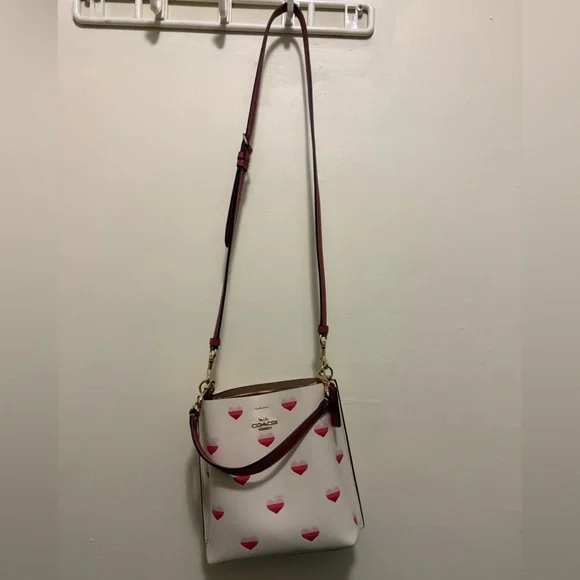 Coach Limited Edition Mollie Bucket Bag With Stripe Heart Print - Picture 3 of 15
